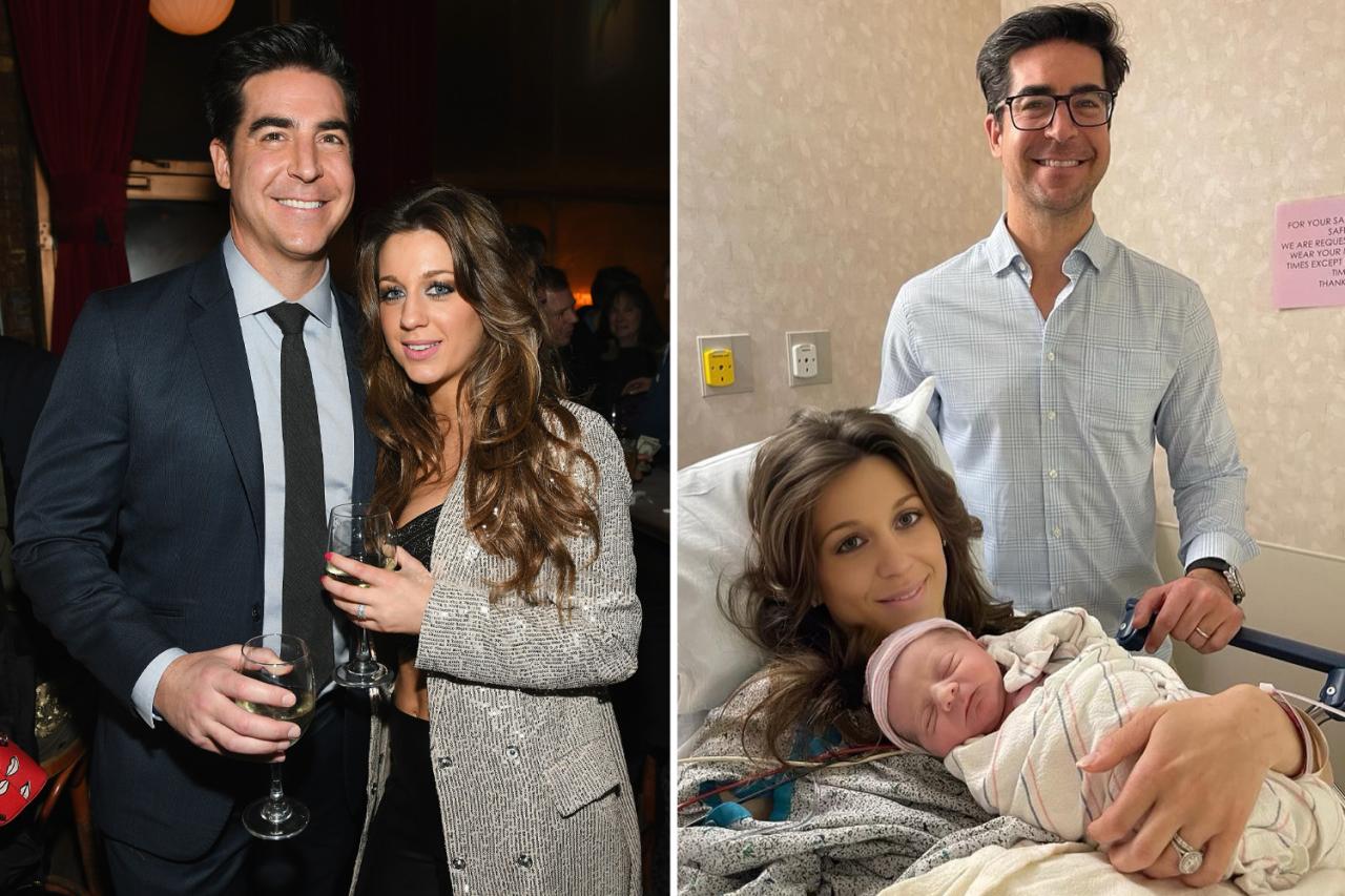 Fox's Jesse Watters and wife Emma DiGiovine glow as they welcome new baby  girl to the world