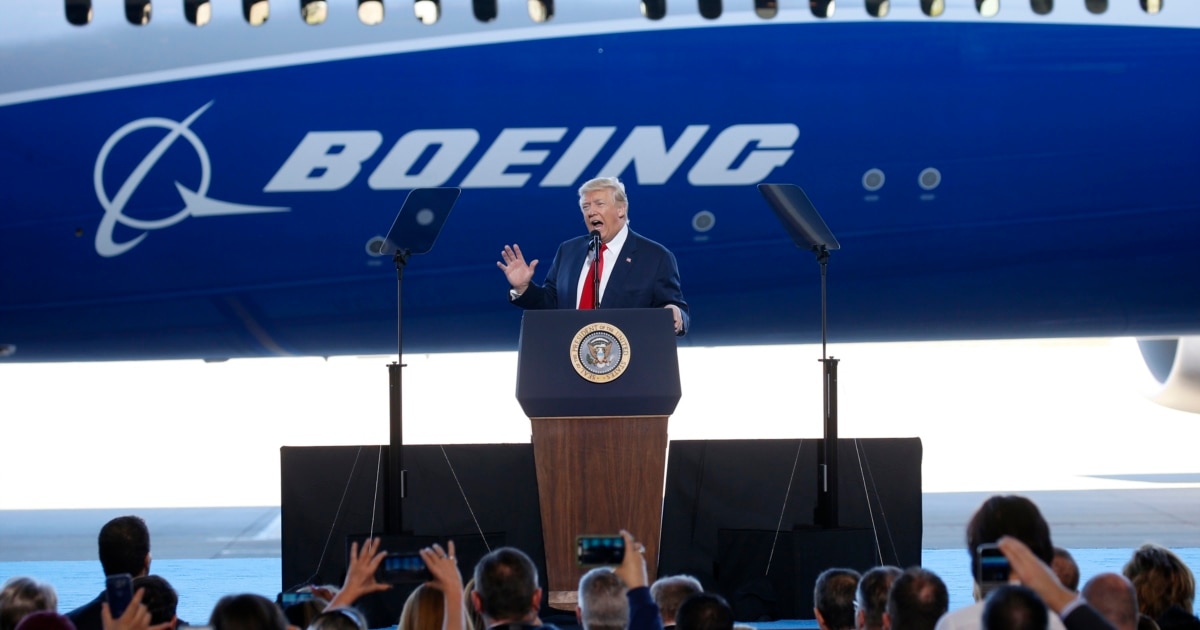Trump Touts 'America First,' US Jobs During Boeing Factory Visit