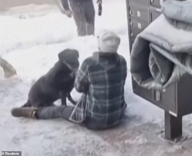 Rebecca Good, in harrowing video captured at the scene, admitted that she encouraged her wife to confront agents.  She said: 'I made her come down here, it's my fault'