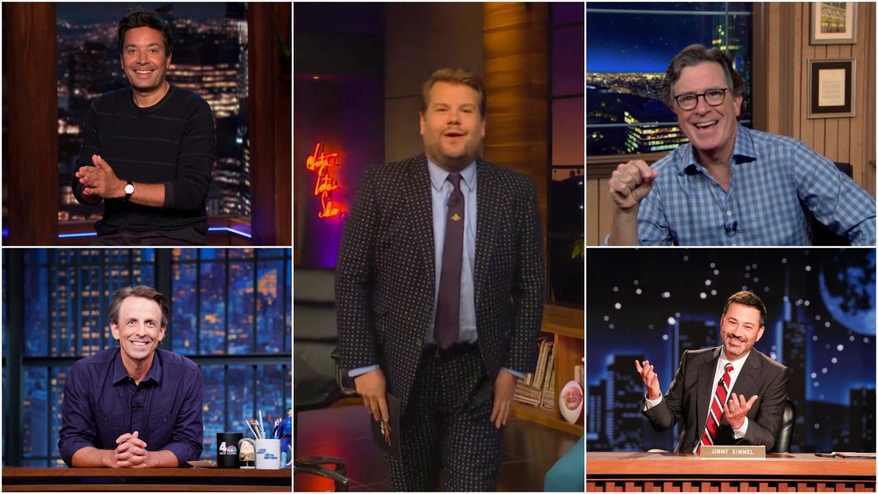 How Colbert, Corden, Fallon, Kimmel & Meyers Returned To The Studio