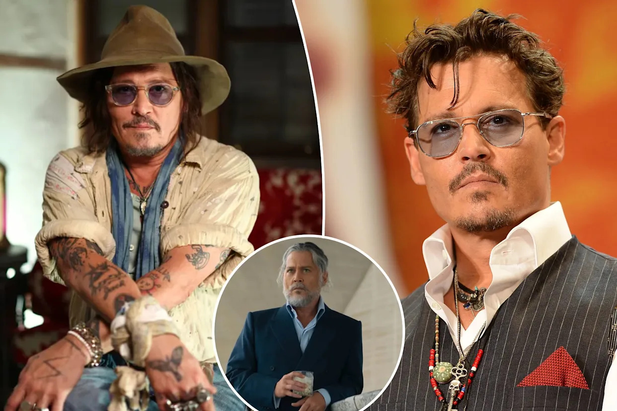 Johnny Depp nearly unrecognizable in new photo from 'Day Drinker' with  Penélope Cruz